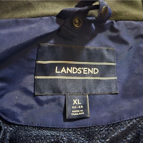 LANDS‎ END Blue Windbreaker Hoodie Jacket - Size XL - Picture 7 of 8